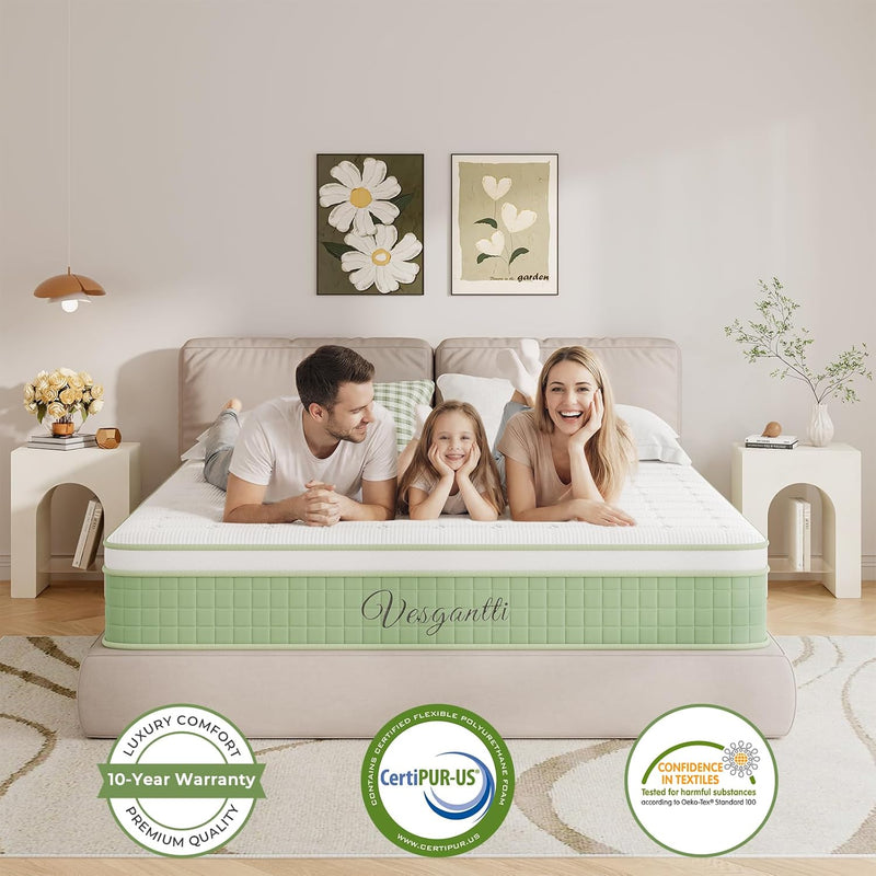Mattress Hybrid Medium Firm Orthopaedic Memory