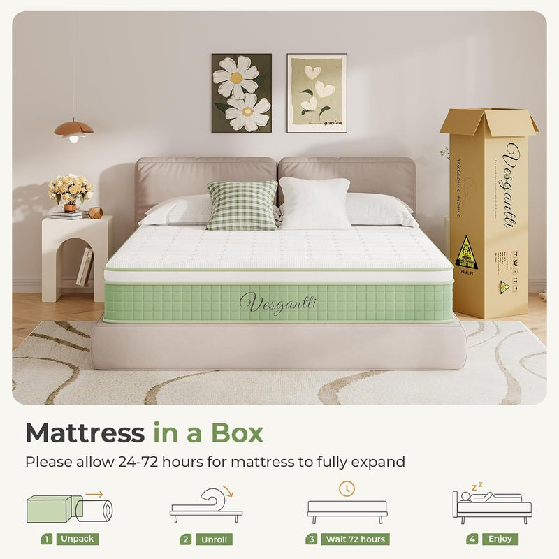 Mattress Hybrid Medium Firm Orthopaedic Memory