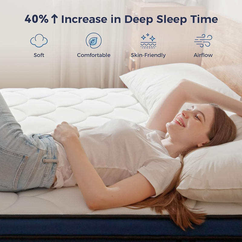 Mattress Hybrid Medium Firm Pressure Relief High