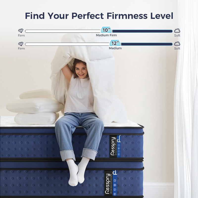 Mattress Hybrid Medium Firm Pressure Relief High