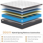 Mattress Hybrid Memory Foam 9-Zone Design