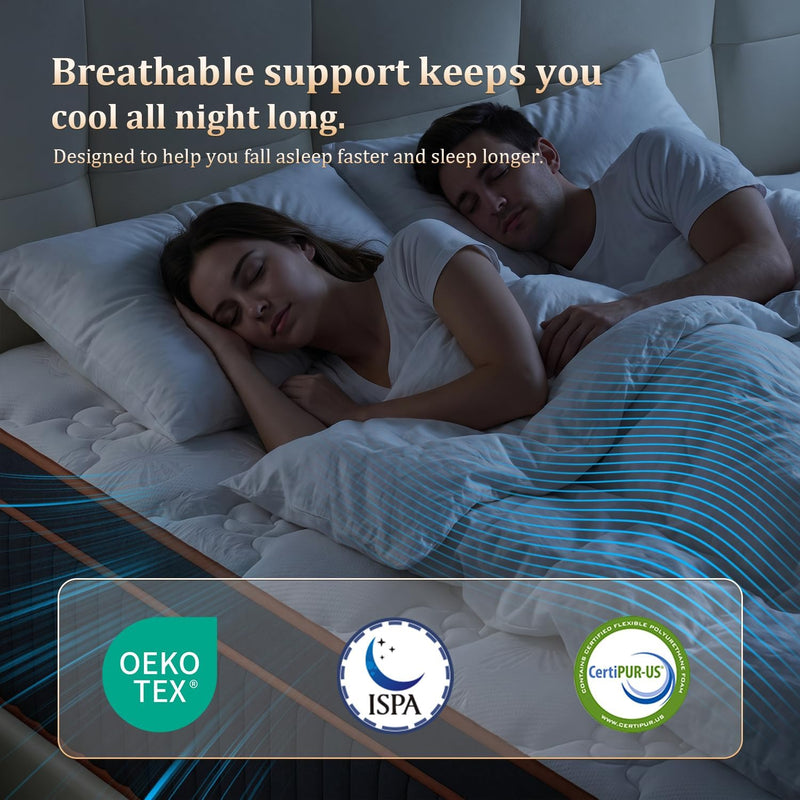 Mattress Hybrid Memory Foam 9-Zone Design