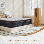 Mattress Hybrid Memory Foam 9-Zone Design with Pocket