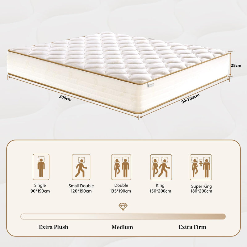 Mattress Hybrid Memory Foam Pocket Spring