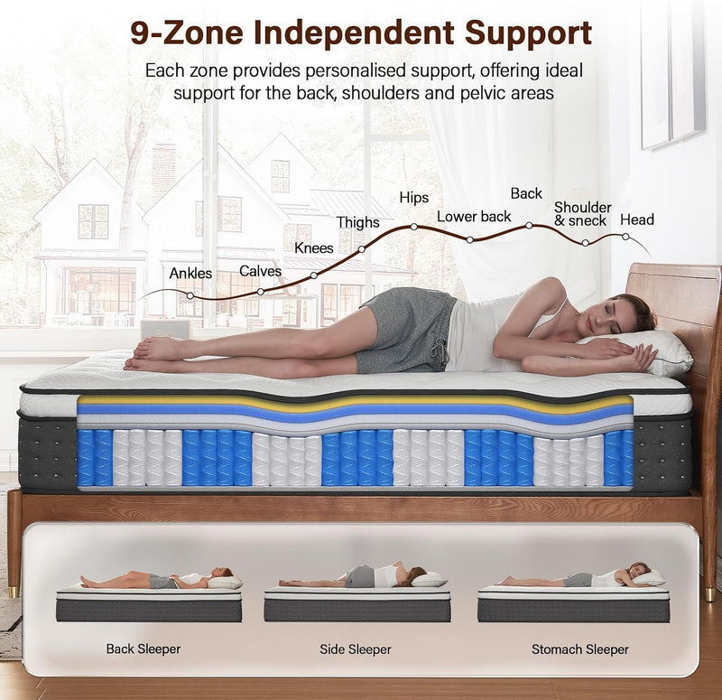 Mattress Hybrid Pocket Spring Memory Foam