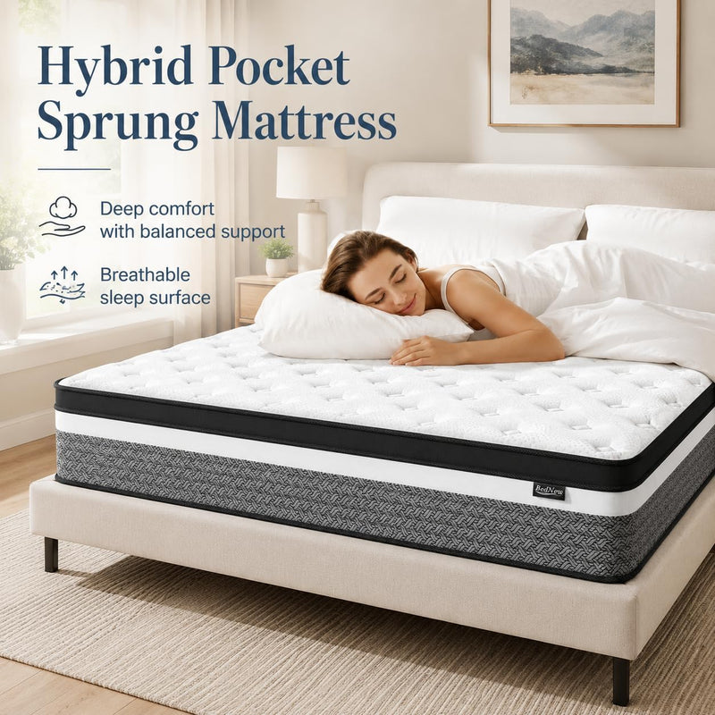 Mattress Innerspring Hybrid with Breathable Foam