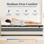 Mattress Innerspring Hybrid with Breathable Foam