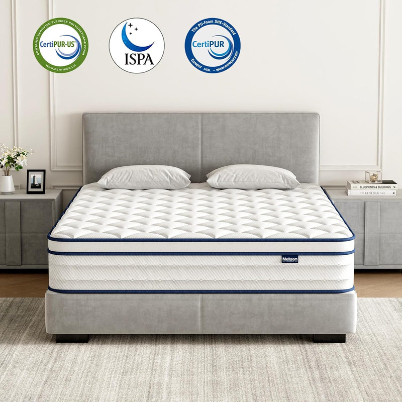 Mattress Memory Foam and 7-Zone Pocket Spring Orthopaedic