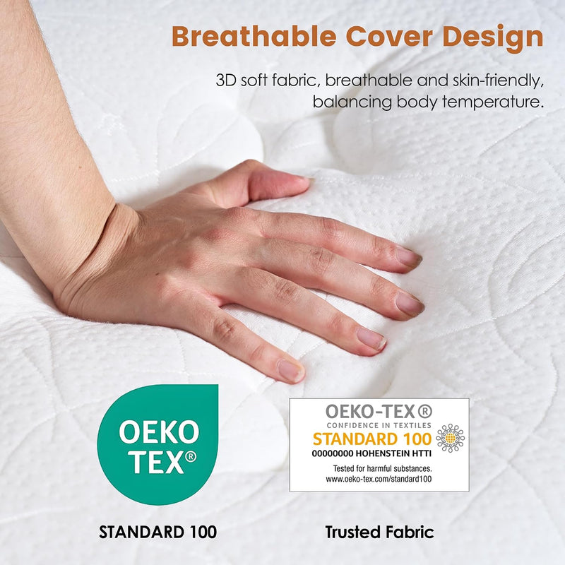 Mattress Memory Foam Hybrid Bed Breathable Knitted Fabric