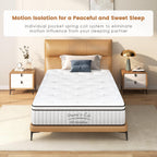 Mattress Memory Foam Hybrid Bed Breathable Knitted Fabric