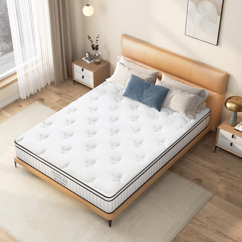 Mattress Memory Foam Hybrid Bed Breathable Knitted Fabric