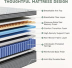Mattress Memory Foam Hybrid Medium