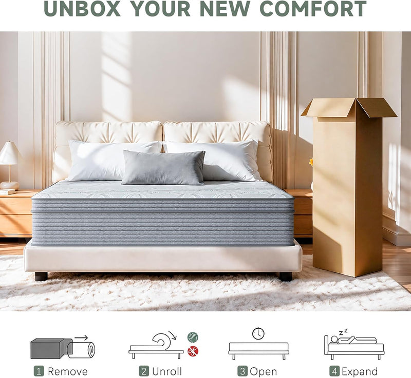 Mattress Memory Foam Hybrid Medium