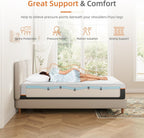 Mattress Memory Foam Medium 90x190x16CM Cooling Gel