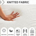 Mattress Memory Foam Medium Firm Breathable Knitted Soft