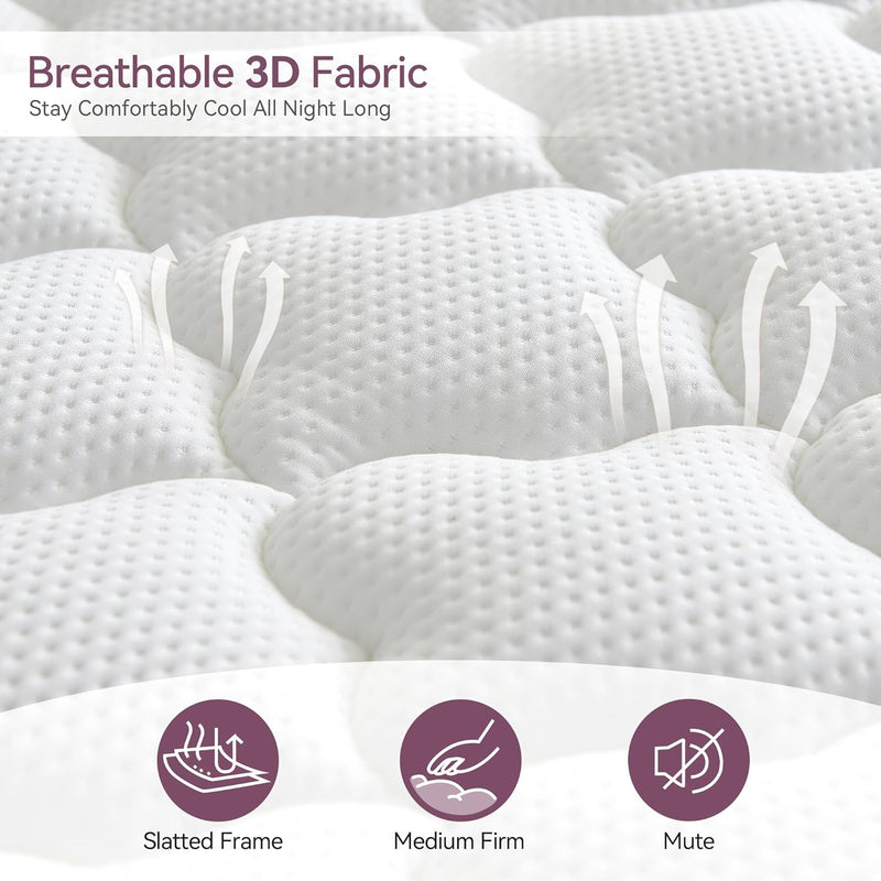 Mattress Memory Foam Pocket Sprung 9-Zone