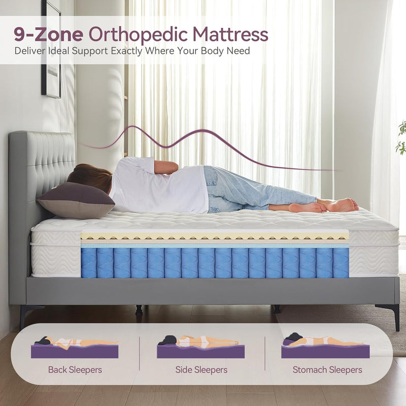Mattress Memory Foam Pocket Sprung 9-Zone
