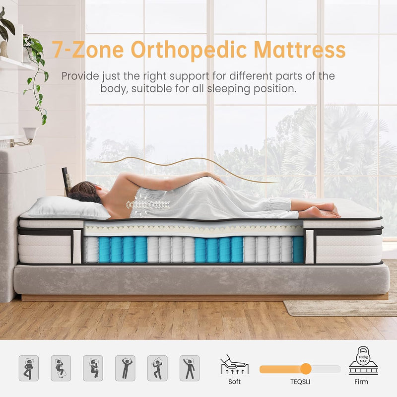 Mattress Memory Foam Spring Hybrid