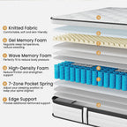 Mattress Memory Foam Spring Hybrid