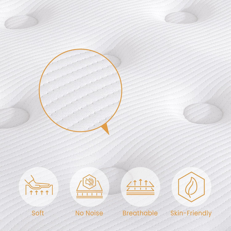 Mattress Memory Foam Spring Hybrid