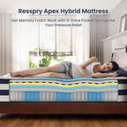 Mattress Memory Foam Srpung 12 Inch Hybrid Mattresses