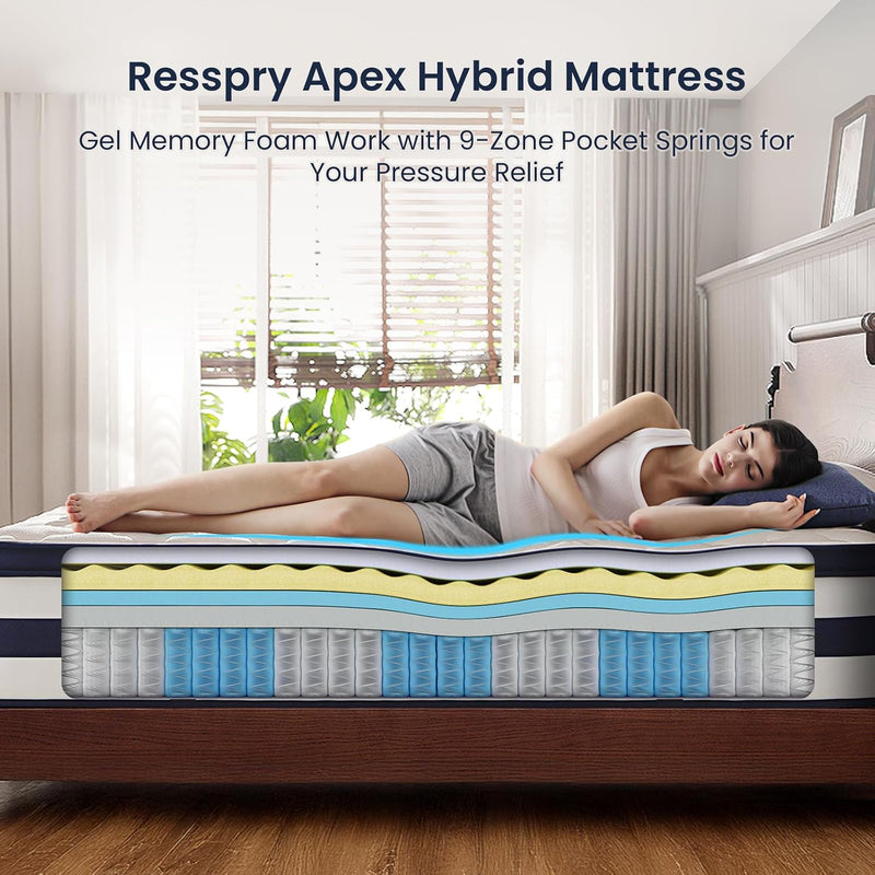 Mattress Memory Foam Srpung 12 Inch Hybrid Mattresses