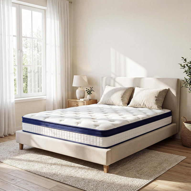 Mattress Memory Foam with Pocket Spring Hybrid Medium