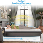 Mattress Memory Foam with Washable Cover 7 Inch