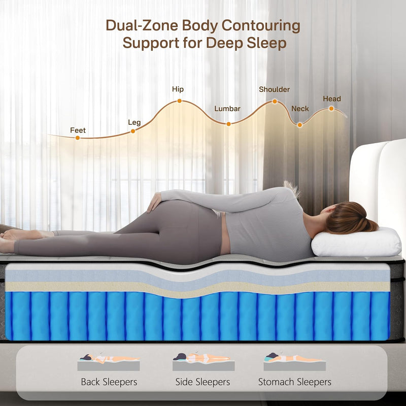Mattress Pocket Sprung Memory Foam Hybrid Bed