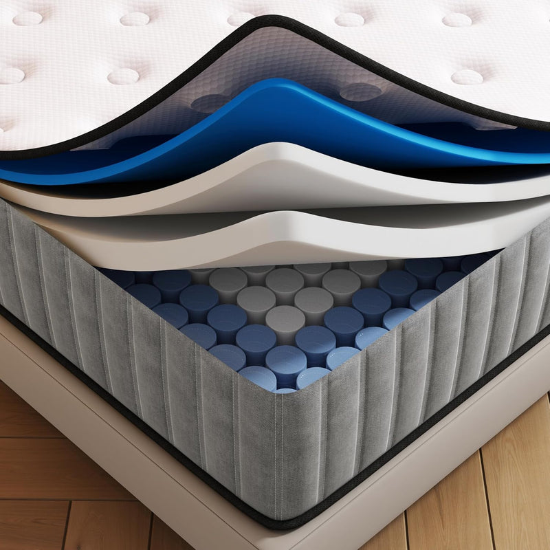 Mattress with Breathable Gel Memory Foam Bed