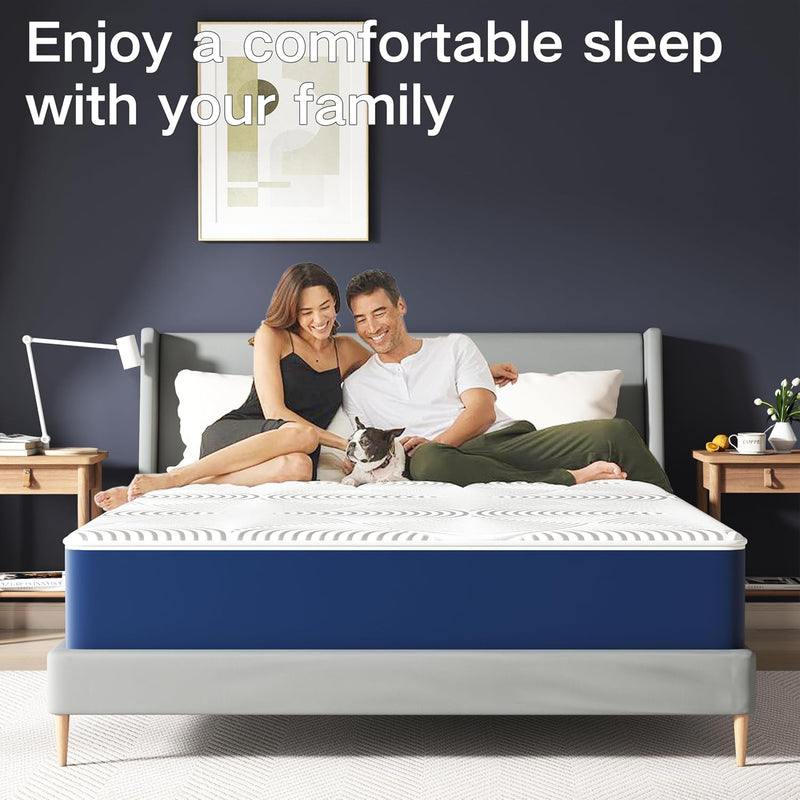 Mattress with Breathable Gel Memory Foam Bed