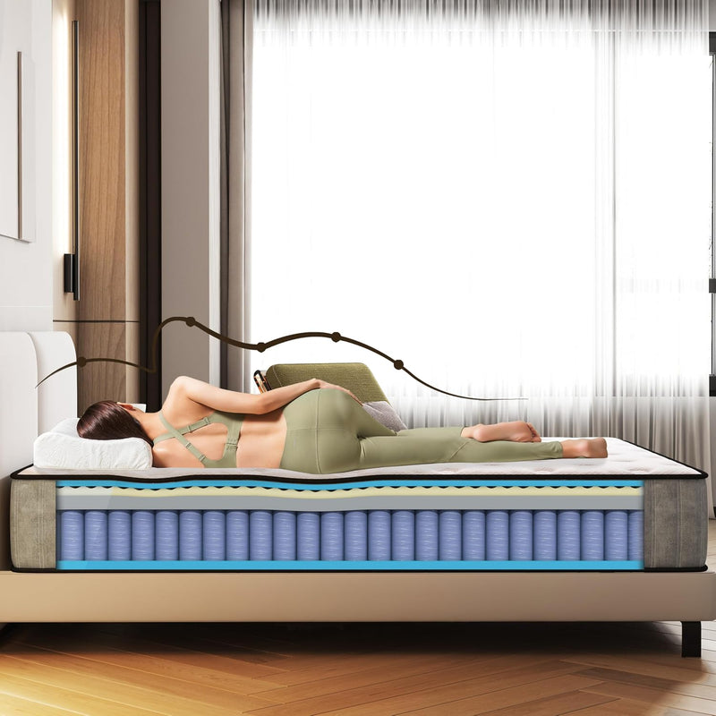 Mattress with Breathable Gel Memory Foam Bed