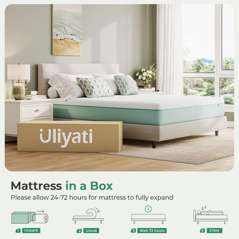 Mattress with Gel Bamboo Foam Memory Cool Sleep