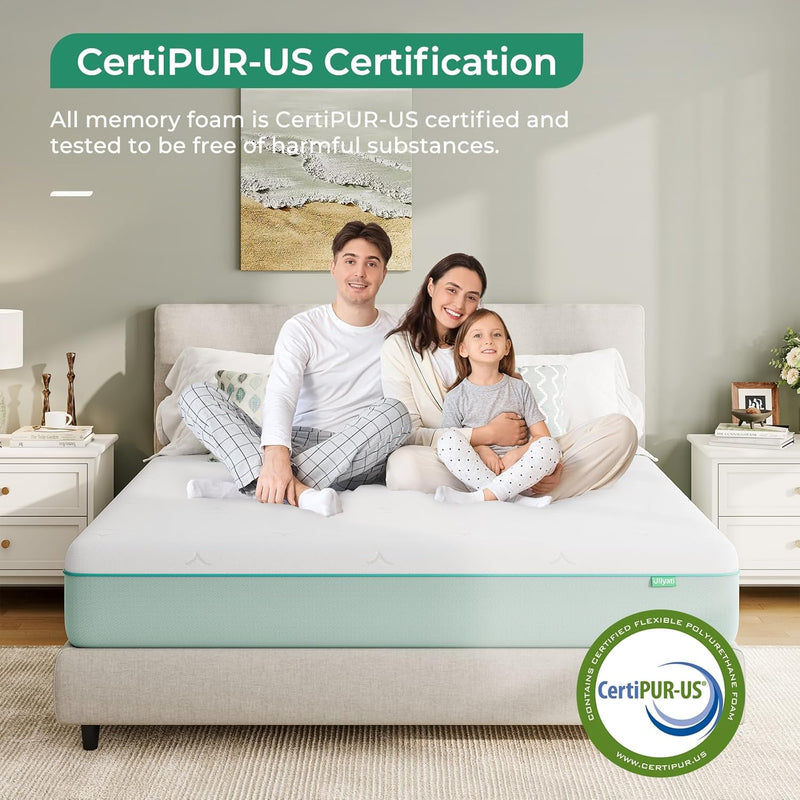 Mattress with Gel Bamboo Foam Memory Cool Sleep