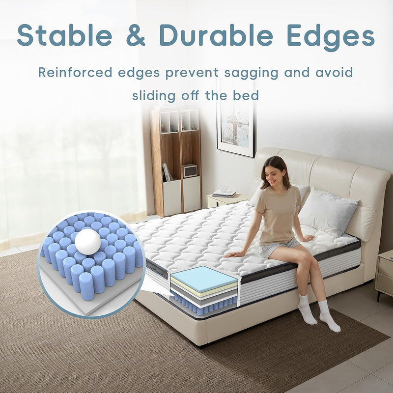 Mattress with Memory Foam Pocketing Spring