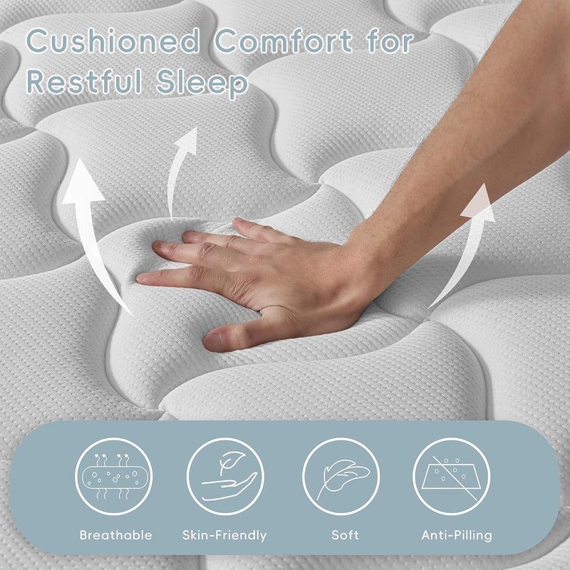 Mattress with Memory Foam Pocketing Spring