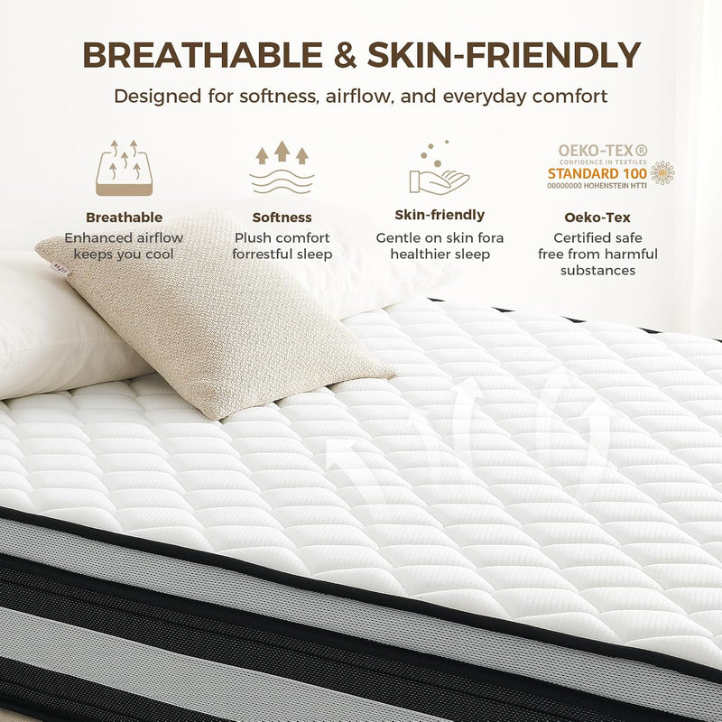 Mattress Hybrid Breathable Foam Pocket Sprungs