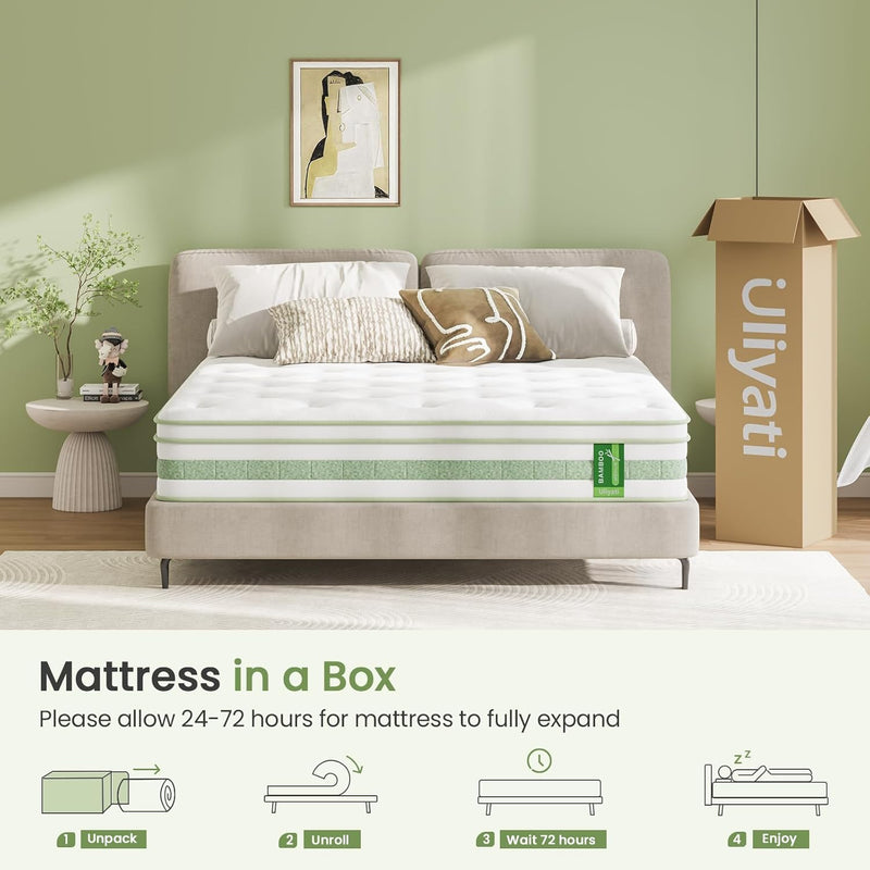 Mattress Memory Foam Pocket Sprung Hybrid Medium