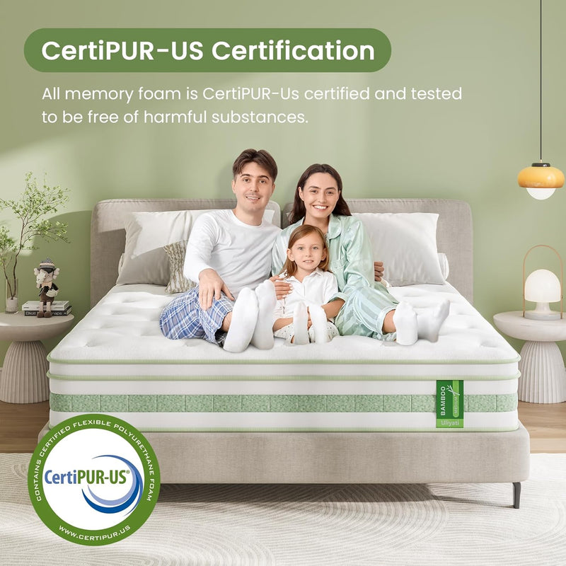 Mattress Memory Foam Pocket Sprung Hybrid Medium