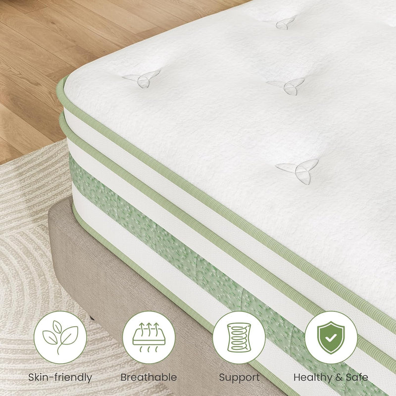 Mattress Memory Foam Pocket Sprung Hybrid Medium