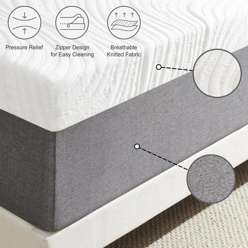Mattresses 20CM with Memory Foam and Anti-Mite Breathable