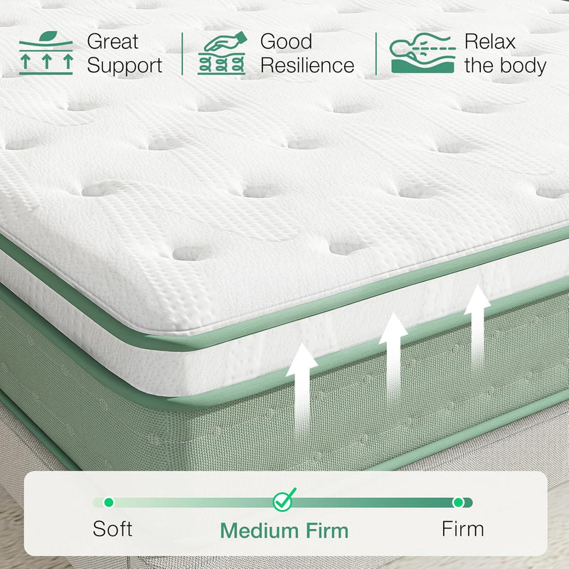 Mattresses 3-Zone Gel Memory Foam Pocket Sprung