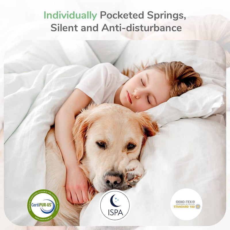 Mattresses 8 Inch Pocket Sprung with Breathable Certipur-Us
