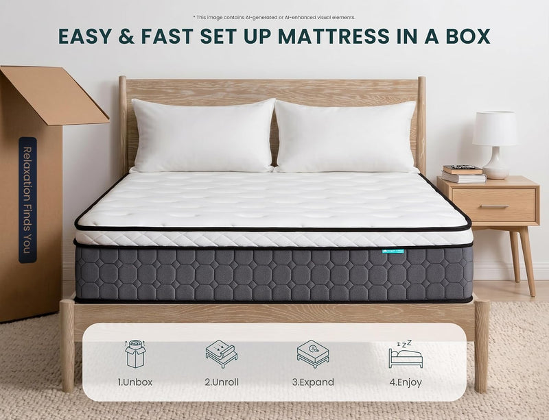 Mattresses Hybrid Pocket Sprung Guest Bed Mattress