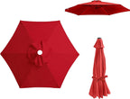 Maxant Replacement Parasol Canopy Garden Umbrella Cover Fabric