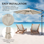 Maxant Replacement Parasol Canopy Garden Umbrella Cover Fabric