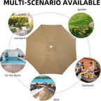 Maxant Replacement Parasol Canopy Garden Umbrella Cover Fabric