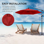Maxant Replacement Parasol Canopy Garden Umbrella Cover Fabric