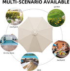 Maxant Replacement Parasol Canopy Garden Umbrella Cover Fabric