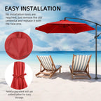 Maxant Replacement Parasol Canopy Garden Umbrella Cover Fabric